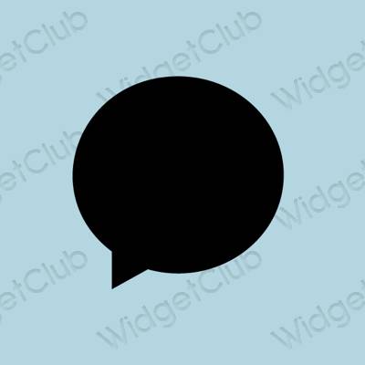 زیبایی شناسی آبی پاستلی Mail آیکون های برنامه