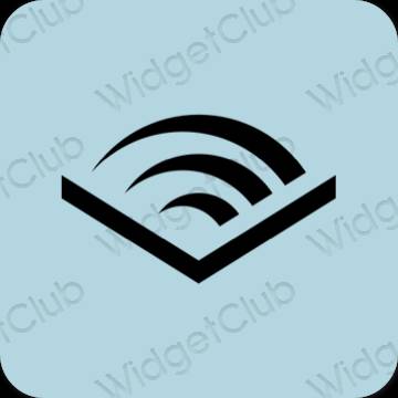 ესთეტიკური Audible აპლიკაციის ხატები