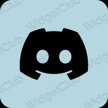 Aesthetic pastel blue discord app icons