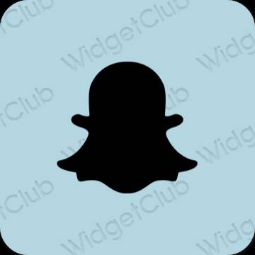 Estetický pastelově modrá snapchat ikony aplikací
