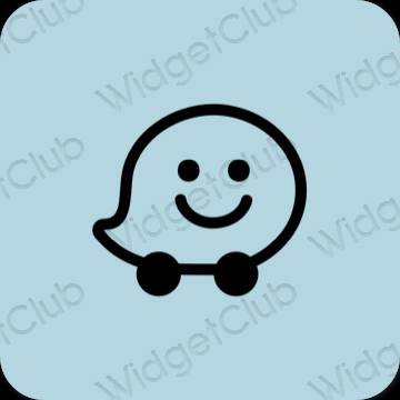 Aesthetic Waze app icons