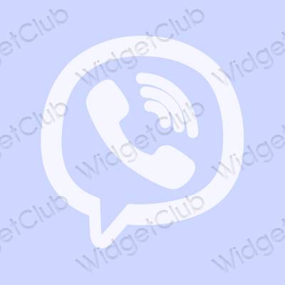 Естетски љубичаста Viber иконе апликација