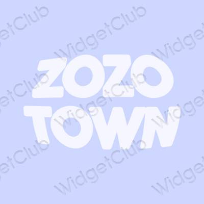 Естетски пастелно плава ZOZOTOWN иконе апликација