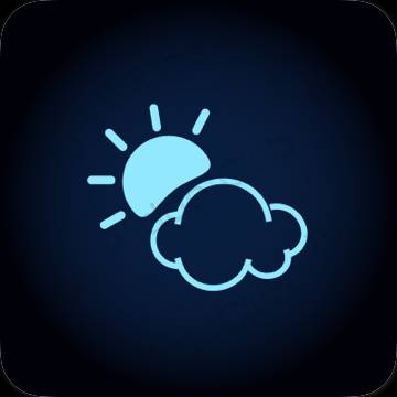 ესთეტიკური Weather აპლიკაციის ხატები