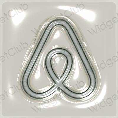 ესთეტიკური Airbnb აპლიკაციის ხატები