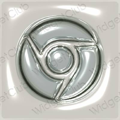 ესთეტიკური Chrome აპლიკაციის ხატები