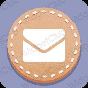 Stijlvol pastelblauw Mail app-pictogrammen