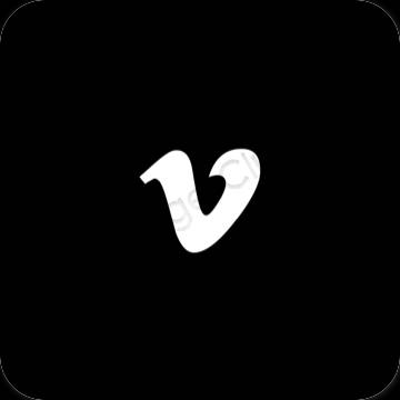 Esthetische Vimeo app-pictogrammen