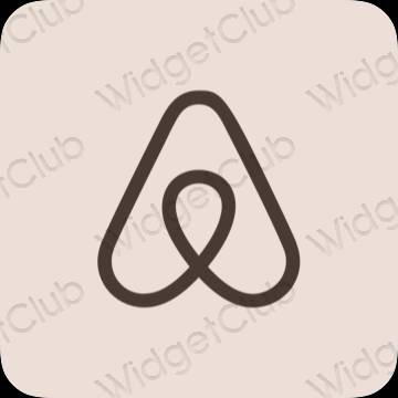 ესთეტიკური Airbnb აპლიკაციის ხატები