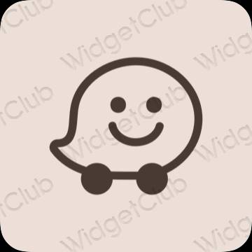 ესთეტიკური Waze აპლიკაციის ხატები