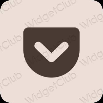 ესთეტიკური Pocket აპლიკაციის ხატები