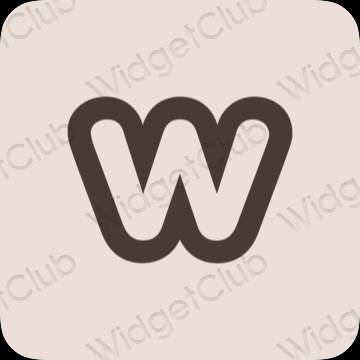 ესთეტიკური Weebly აპლიკაციის ხატები