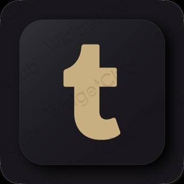 ესთეტიკური Tumblr აპლიკაციის ხატები