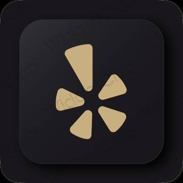 ესთეტიკური Yelp აპლიკაციის ხატები