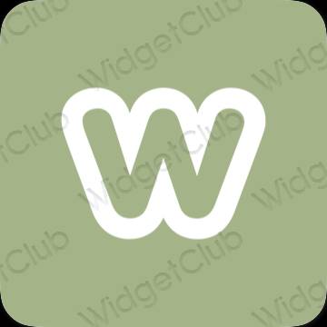 ესთეტიკური Weebly აპლიკაციის ხატები