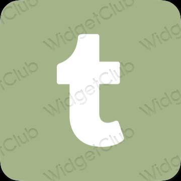 Pictograme pentru aplicații Tumblr estetice