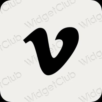 ესთეტიკური Vimeo აპლიკაციის ხატები