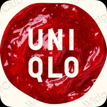 ესთეტიკური UNIQLO აპლიკაციის ხატები