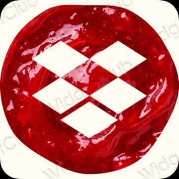 ესთეტიკური Dropbox აპლიკაციის ხატები