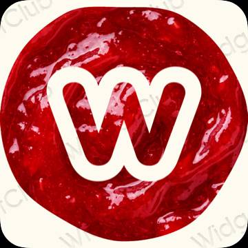 ესთეტიკური Weebly აპლიკაციის ხატები