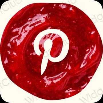 ესთეტიკური Pinterest აპლიკაციის ხატები