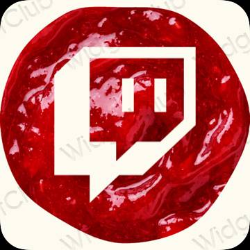 ესთეტიკური Twitch აპლიკაციის ხატები