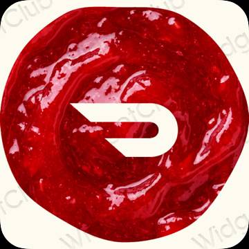 ესთეტიკური Doordash აპლიკაციის ხატები