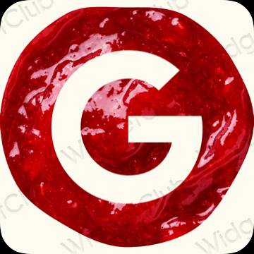 ესთეტიკური Google აპლიკაციის ხატები