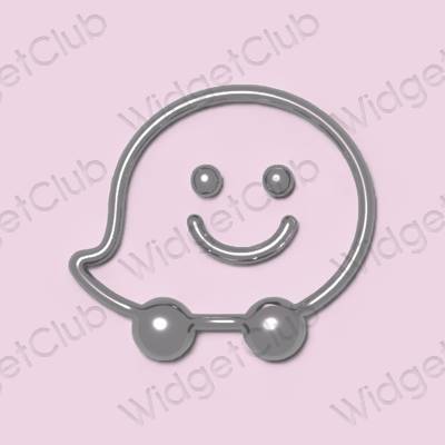 Aesthetic Waze app icons