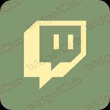 ესთეტიკური Twitch აპლიკაციის ხატები