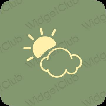ესთეტიკური Weather აპლიკაციის ხატები