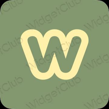 ესთეტიკური Weebly აპლიკაციის ხატები
