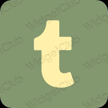 ესთეტიკური Tumblr აპლიკაციის ხატები