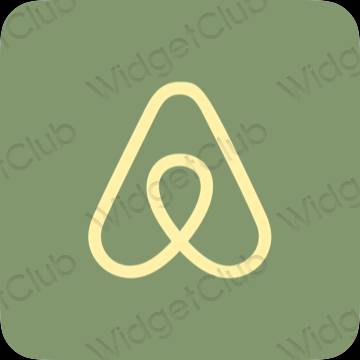 ესთეტიკური Airbnb აპლიკაციის ხატები