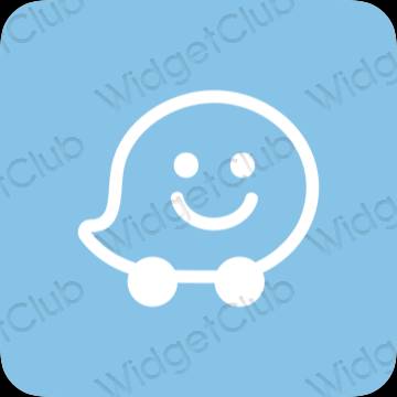 ესთეტიკური Waze აპლიკაციის ხატები