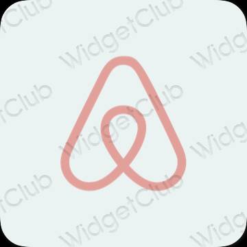 ესთეტიკური Airbnb აპლიკაციის ხატები