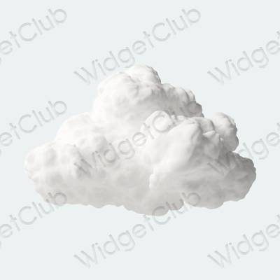 ესთეტიკური Weather აპლიკაციის ხატები