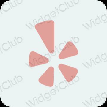 ესთეტიკური Yelp აპლიკაციის ხატები