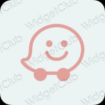ესთეტიკური Waze აპლიკაციის ხატები