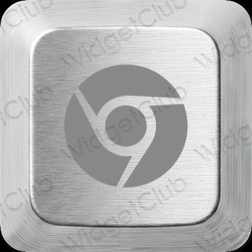 ესთეტიკური Chrome აპლიკაციის ხატები