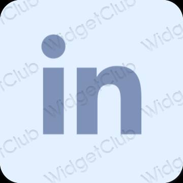 Estetico porpora Linkedin icone dell'app