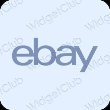 Aesthetic pastel blue eBay app icons