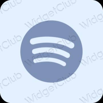 جمالي ليلكي Spotify أيقونات التطبيق