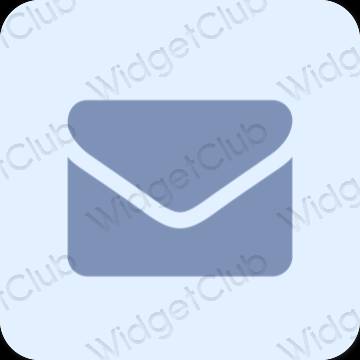 Stijlvol pastelblauw Mail app-pictogrammen