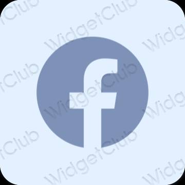 زیبایی شناسی رنگ بنفش Facebook آیکون های برنامه