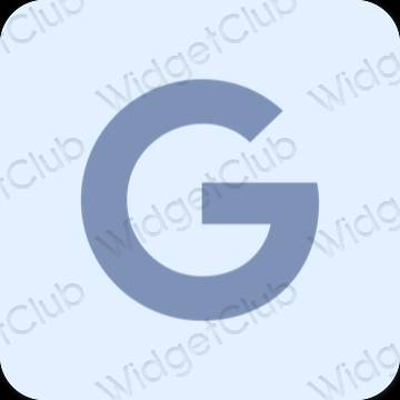 审美的 淡蓝色 Google 应用程序图标