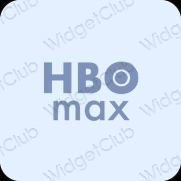 Estetski pastelno plava HBO MAX ikone aplikacija