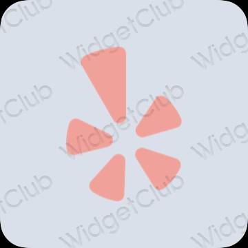 ესთეტიკური Yelp აპლიკაციის ხატები