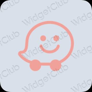ესთეტიკური Waze აპლიკაციის ხატები