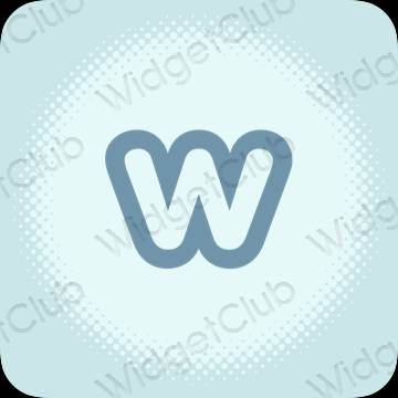 ესთეტიკური Weebly აპლიკაციის ხატები